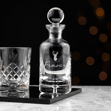 Personalized Icon Whisky Decanter  Decanters Deeply Engraved