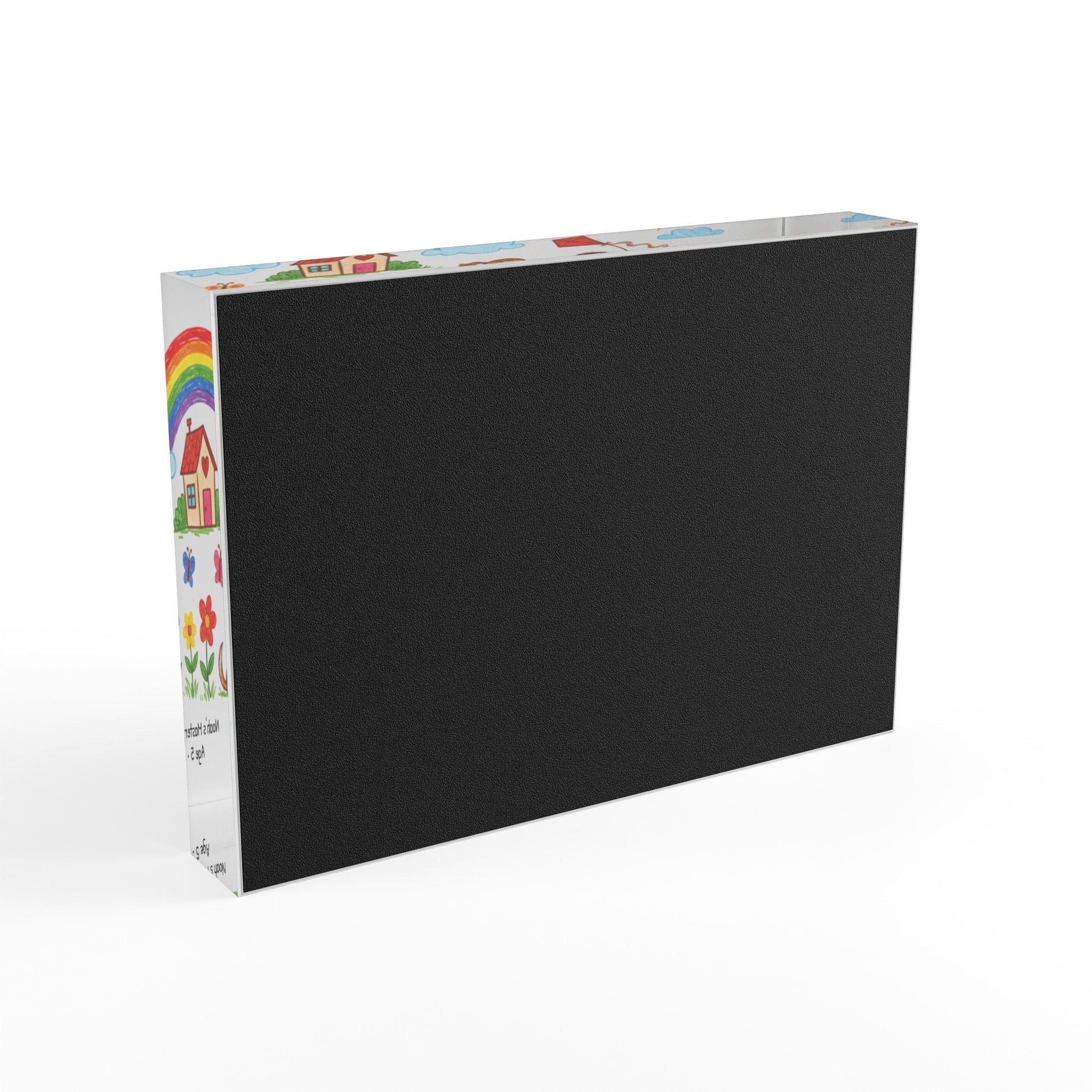 Personalized Kid’s Drawing Acrylic Photo Block  Photo Block Deeply Engraved