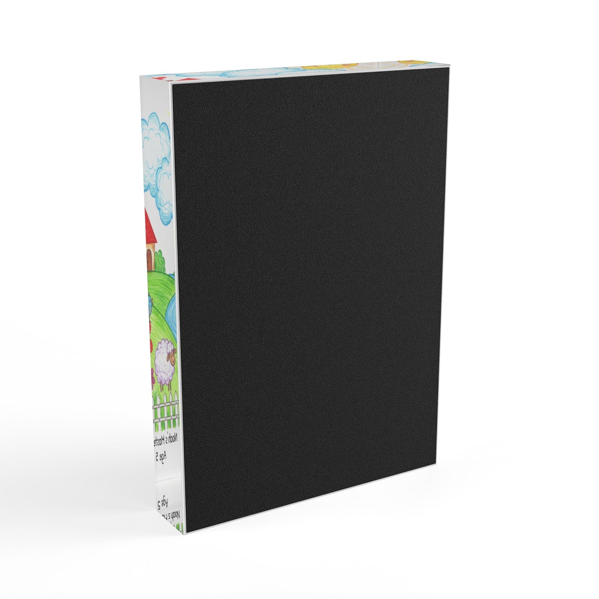 Personalized Kid’s Drawing Acrylic Photo Block  Photo Block Deeply Engraved