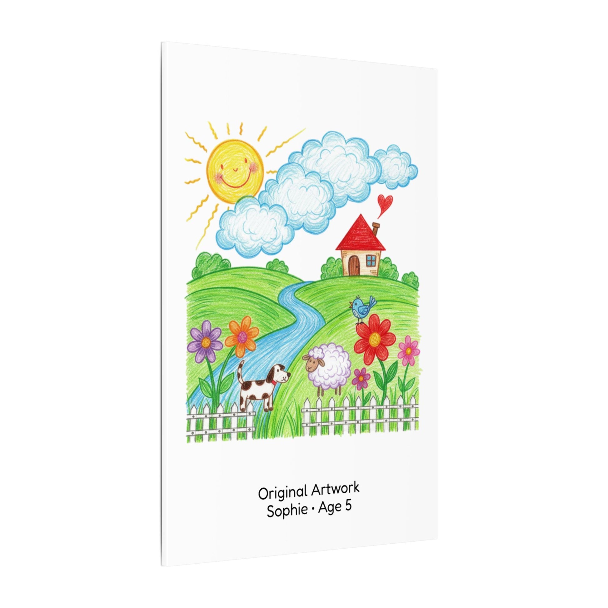 Personalized Kid's Drawing Canvas  Canvas Deeply Engraved