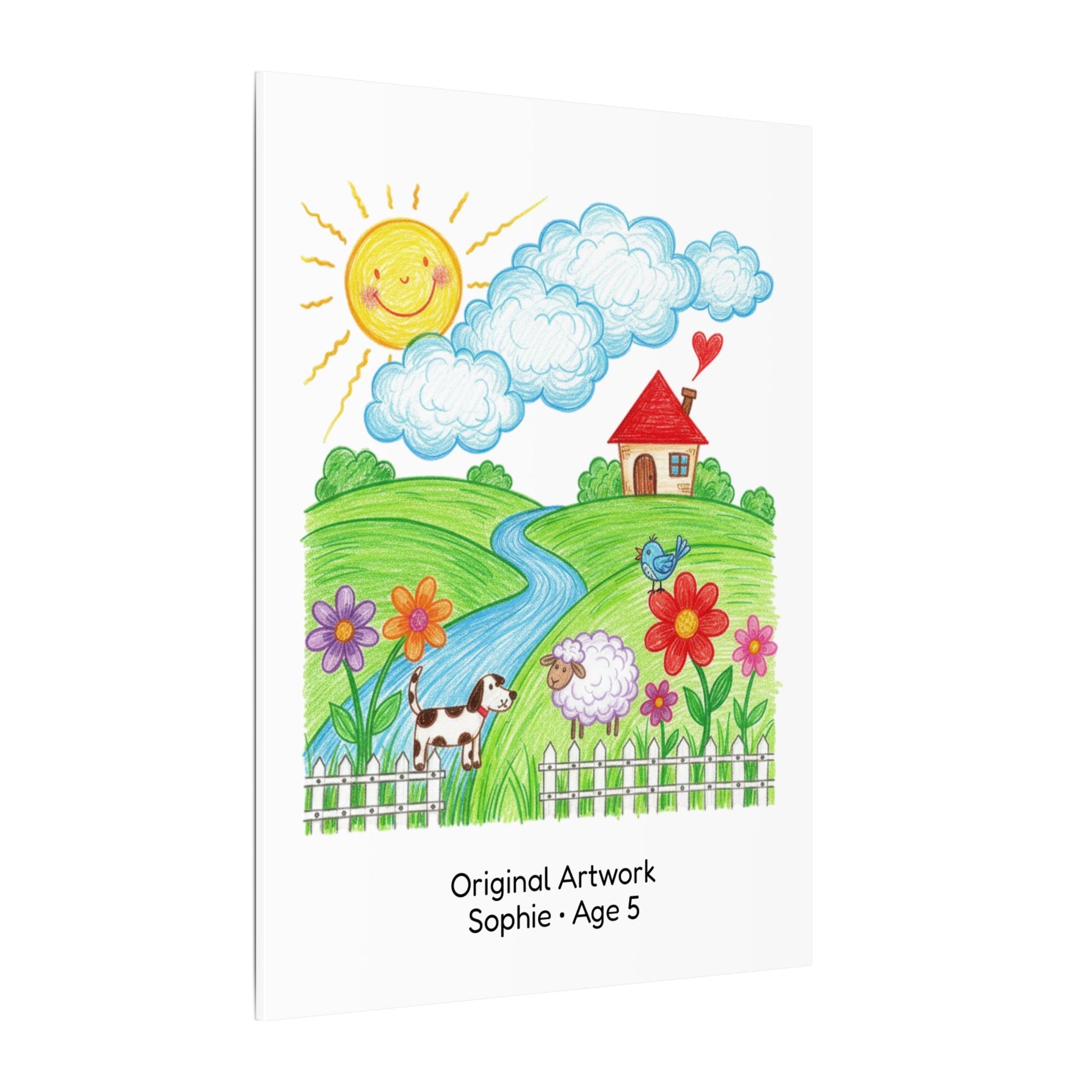 Personalized Kid's Drawing Canvas  Canvas Deeply Engraved