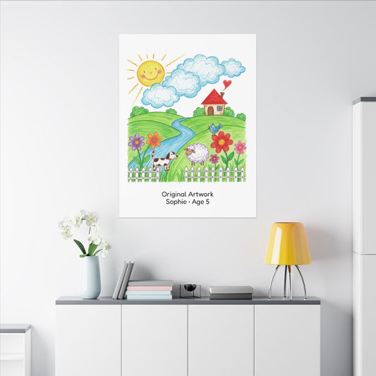 Personalized Kid's Drawing Canvas  Canvas Deeply Engraved