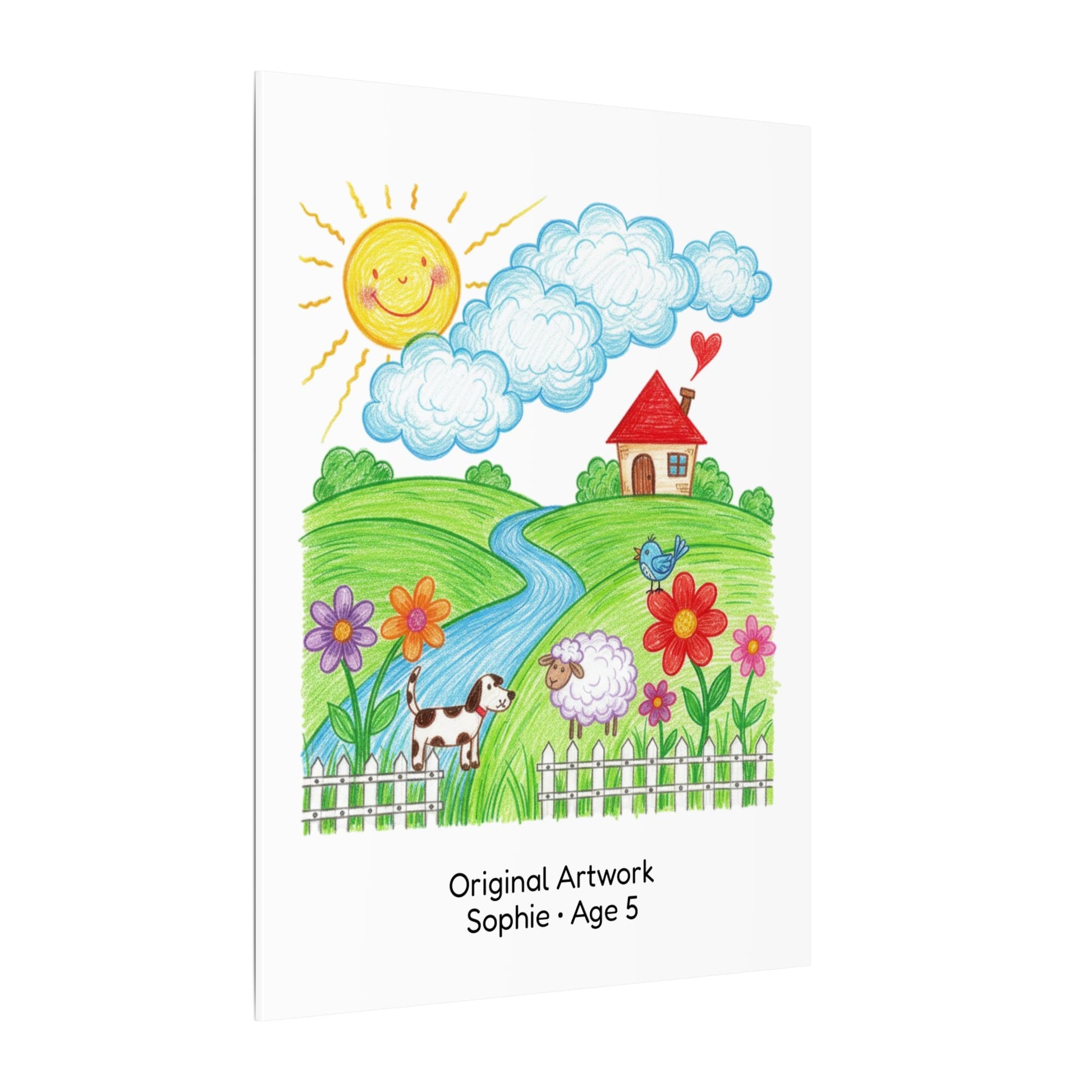 Personalized Kid's Drawing Canvas  Canvas Deeply Engraved