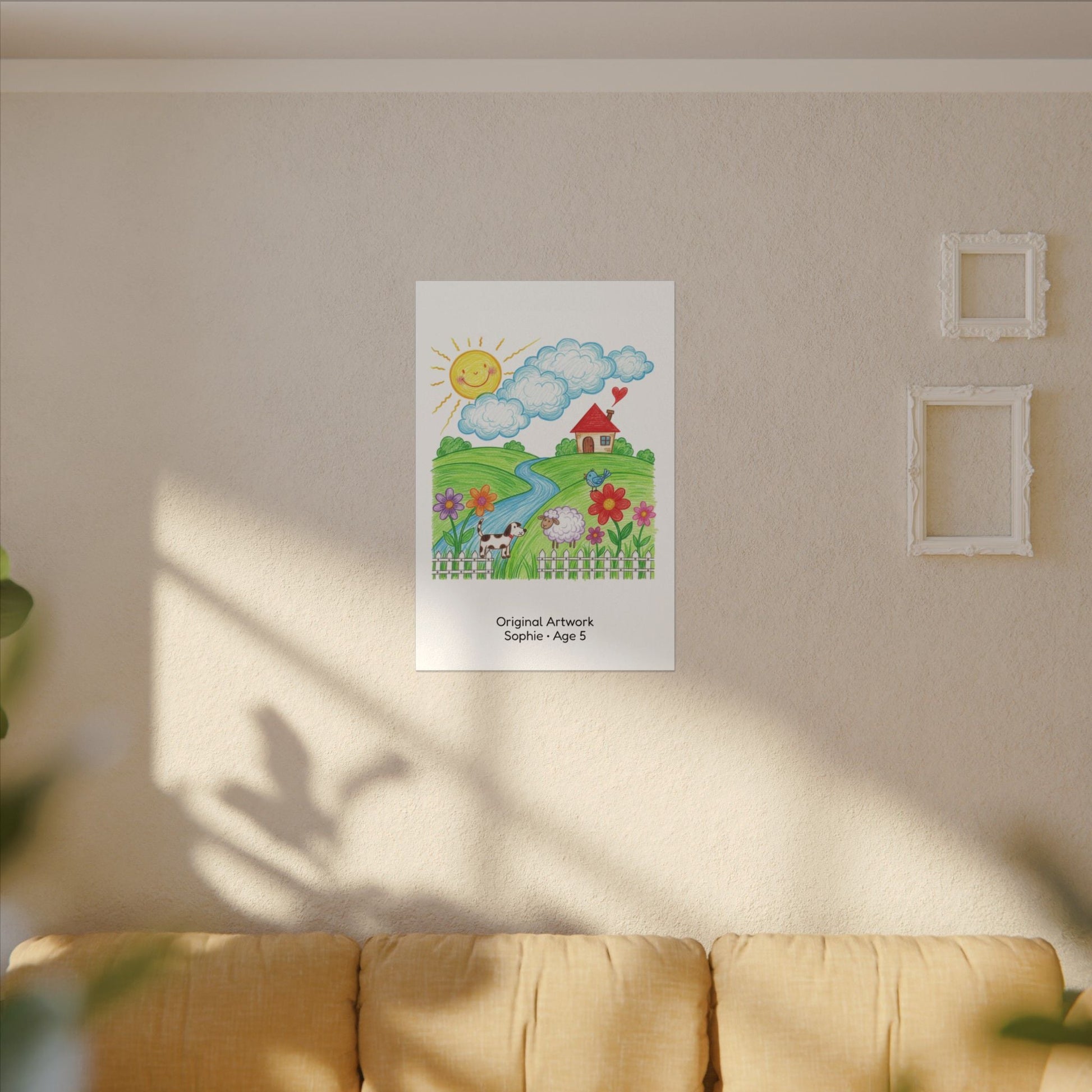 Personalized Kid's Drawing Canvas  Canvas Deeply Engraved