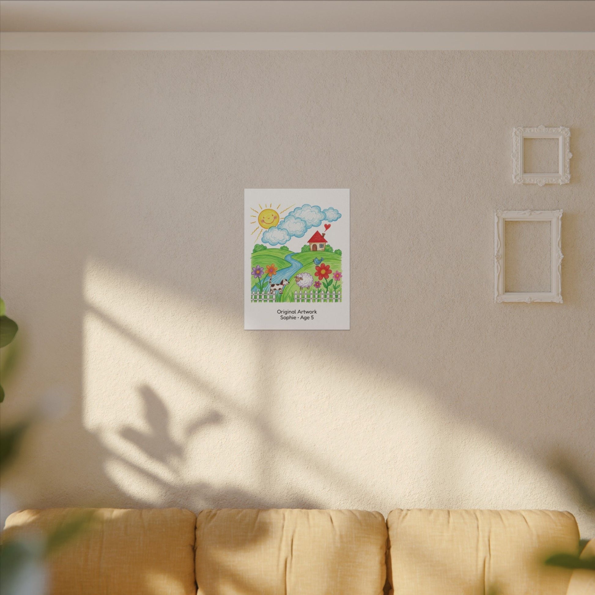 Personalized Kid's Drawing Canvas  Canvas Deeply Engraved