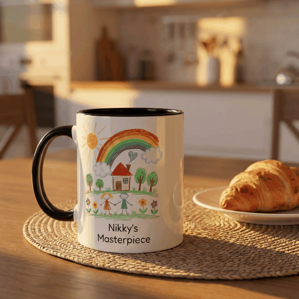 Personalized Kid’s Drawing Mug (11oz/15oz)  Mug Deeply Engraved