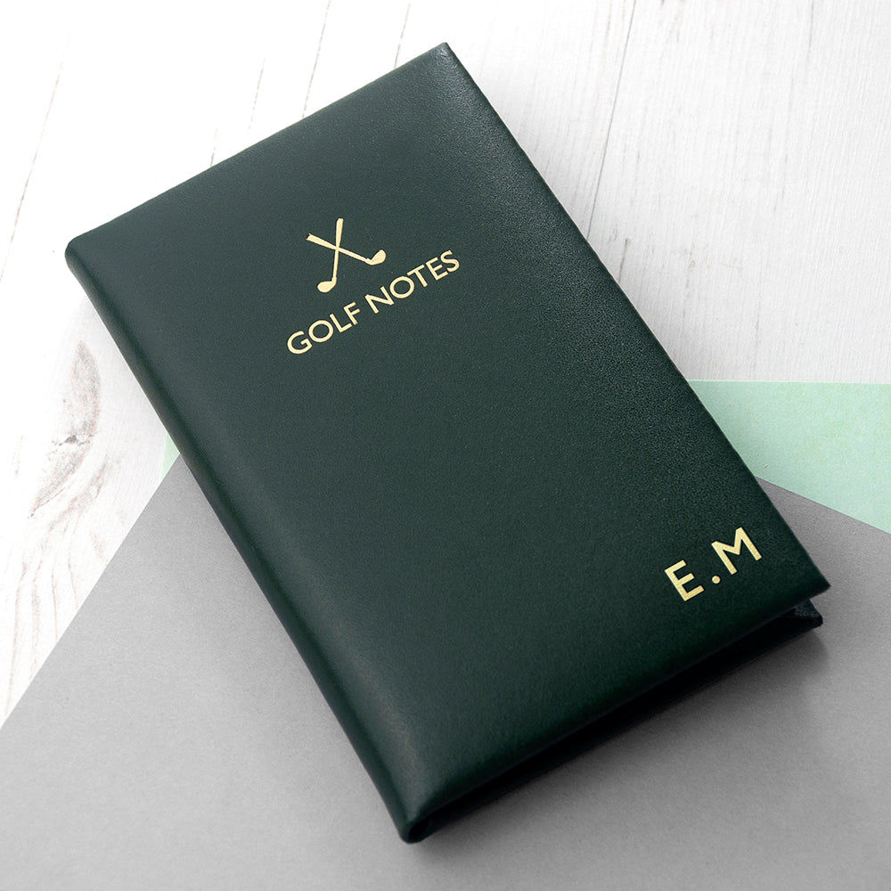 Personalized Leather Golf Notebook  Leather Books Deeply Engraved