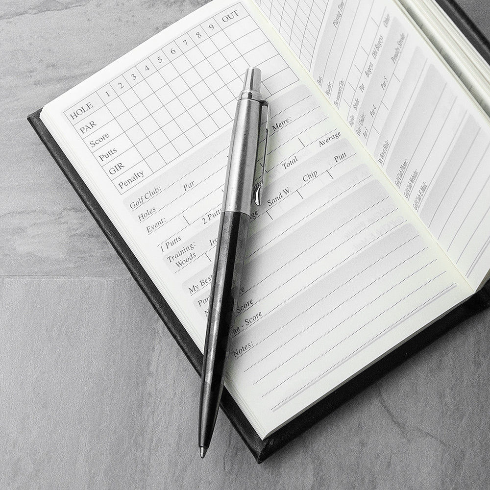 Personalized Leather Golf Notebook  Leather Books Deeply Engraved