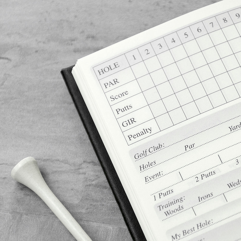 Personalized Leather Golf Notebook  Leather Books Deeply Engraved