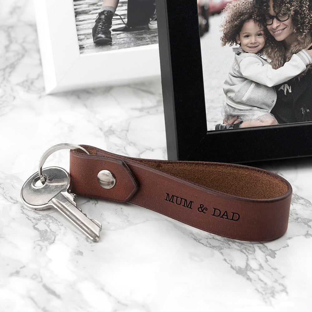 Personalized Leather Keyring  Keyrings Deeply Engraved