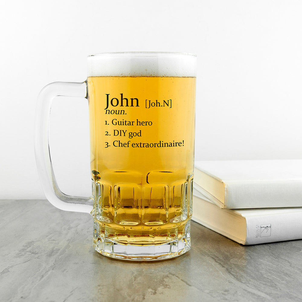 Personalized ‘Lexicon’ Definition Beer Stein  Beer Mugs Deeply Engraved