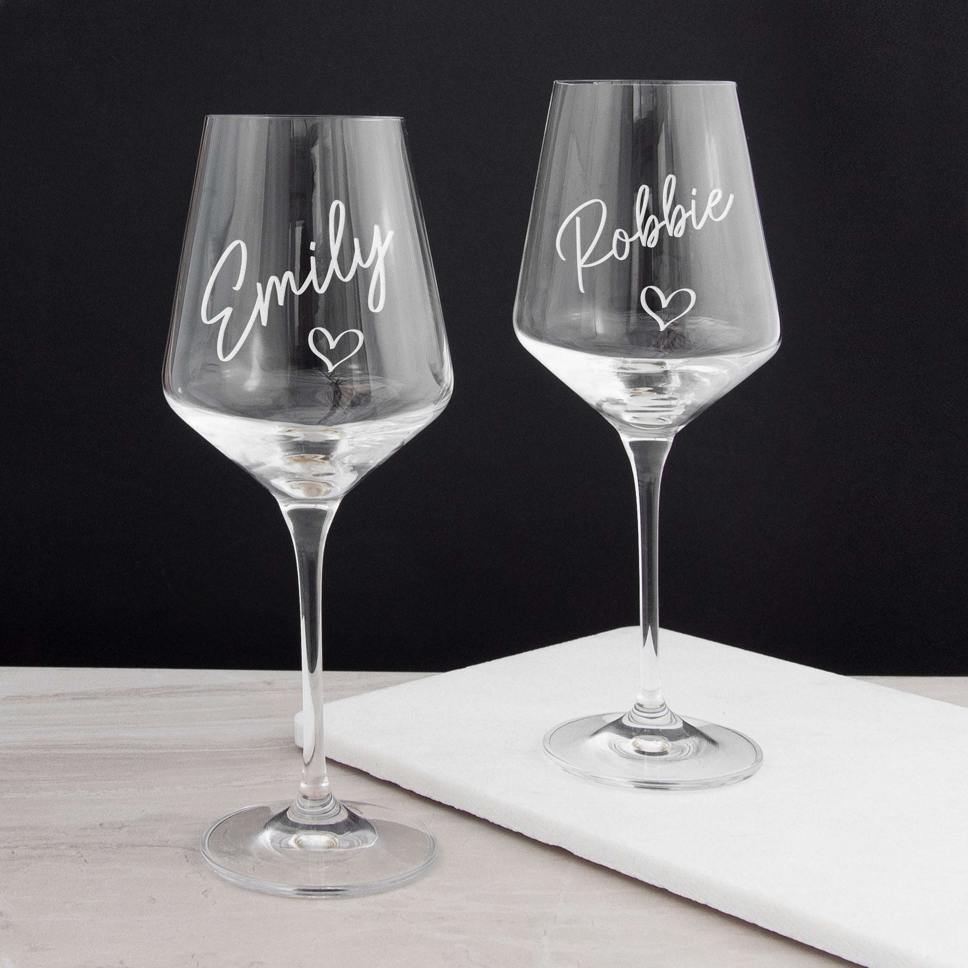Personalized Love Wine Glass  Wine Glasses Deeply Engraved