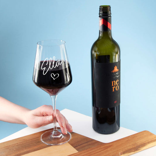 Personalized Love Wine Glass  Wine Glasses Deeply Engraved
