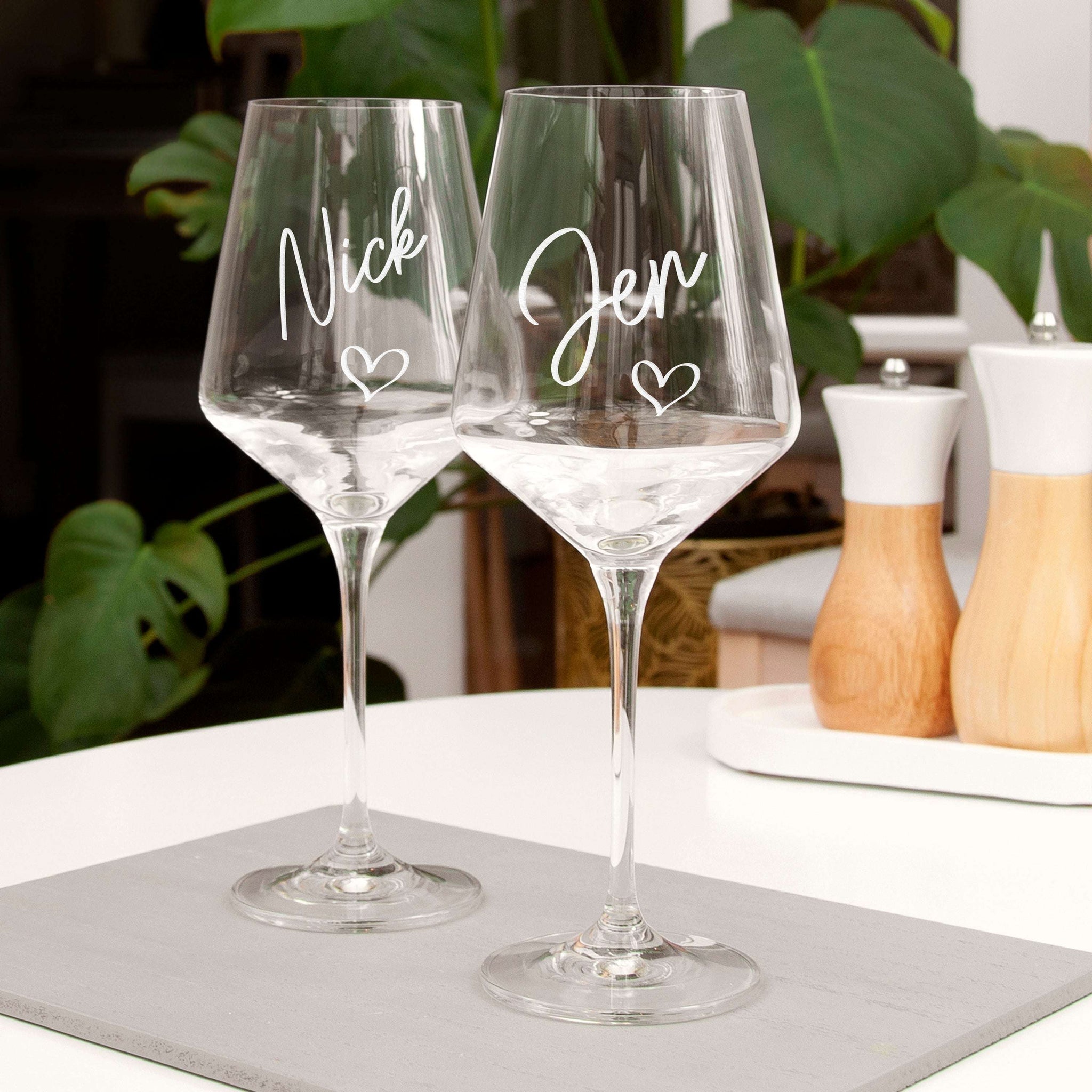 Personalized Love Wine Glass