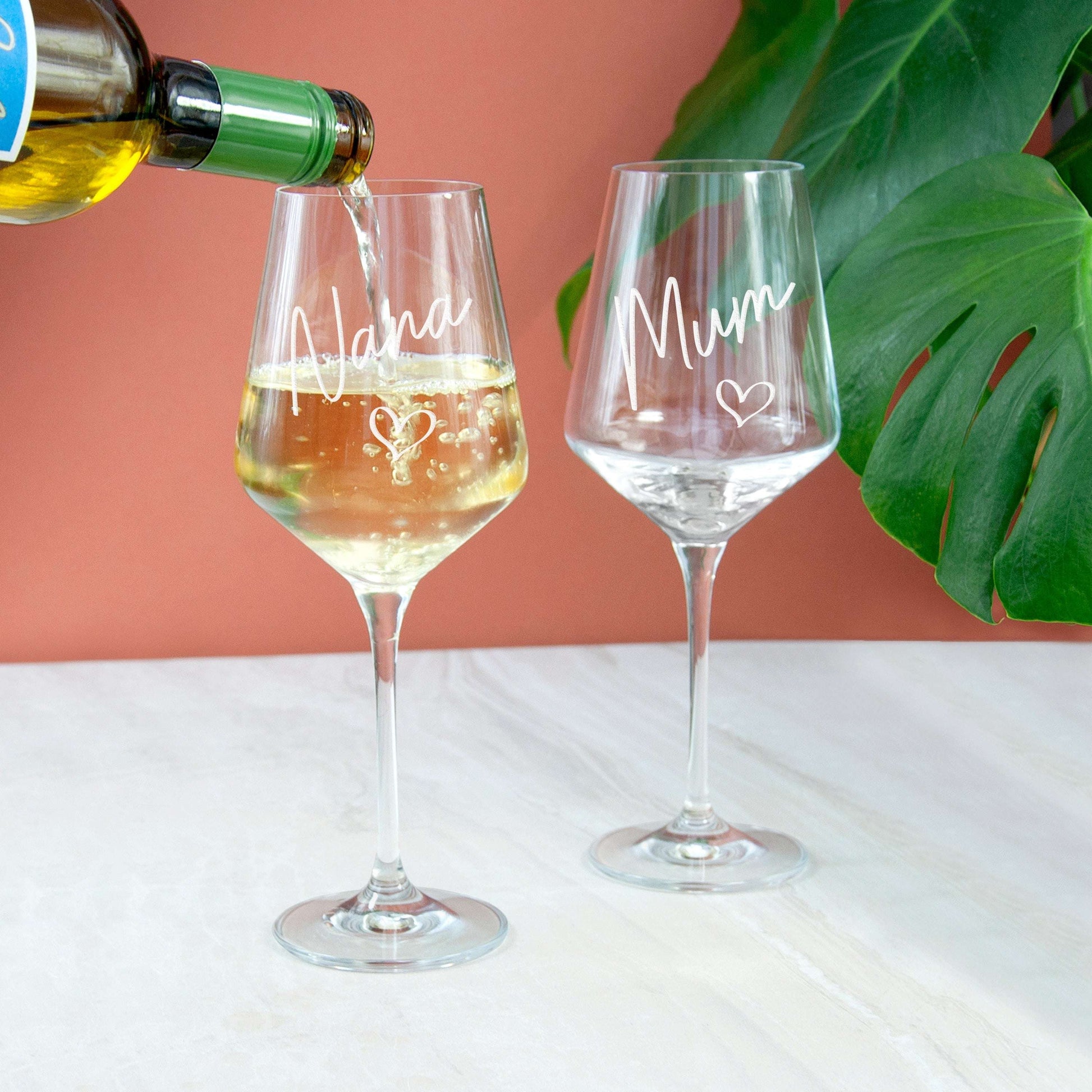 Personalized Love Wine Glass  Wine Glasses Deeply Engraved