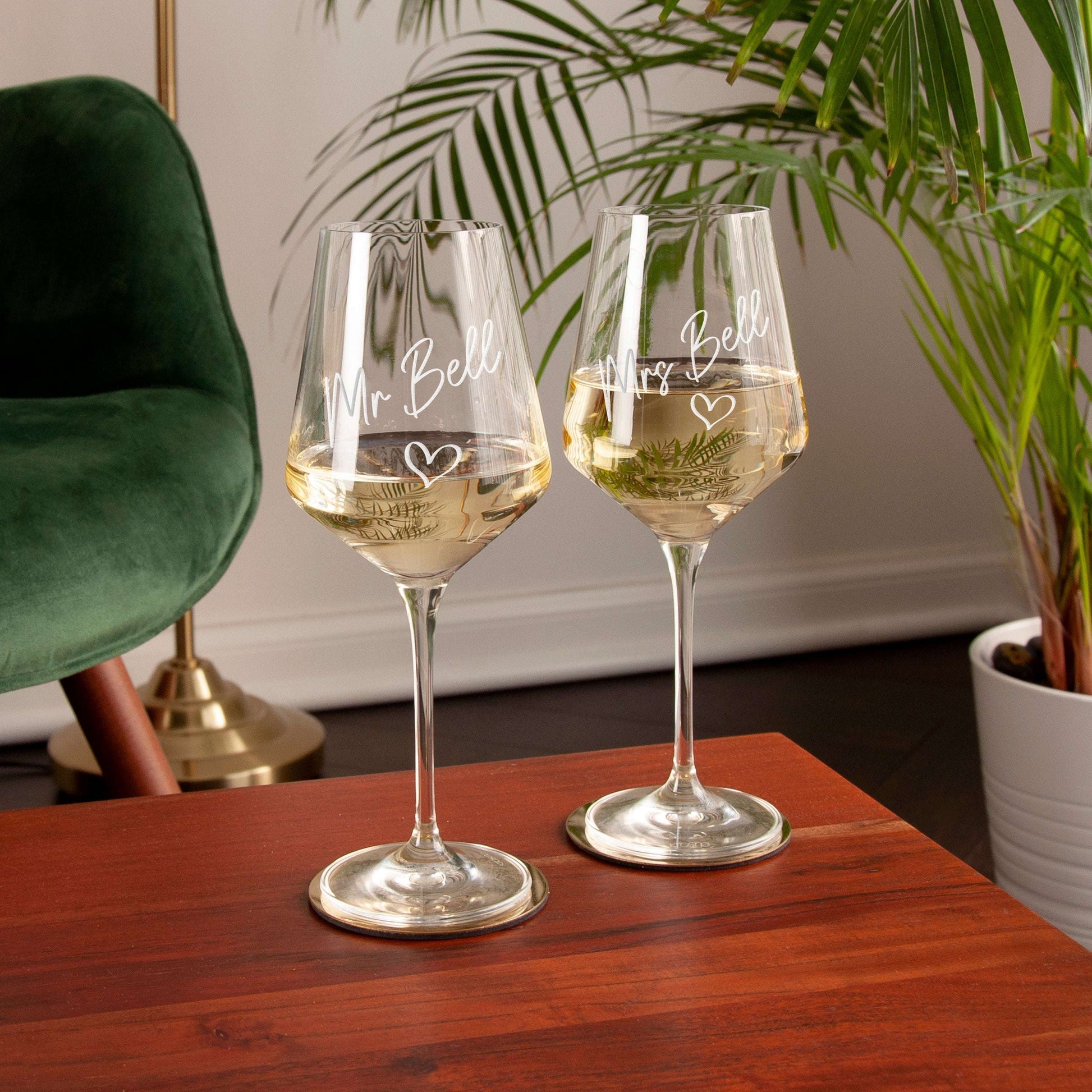 Personalized Love Wine Glass  Wine Glasses Deeply Engraved