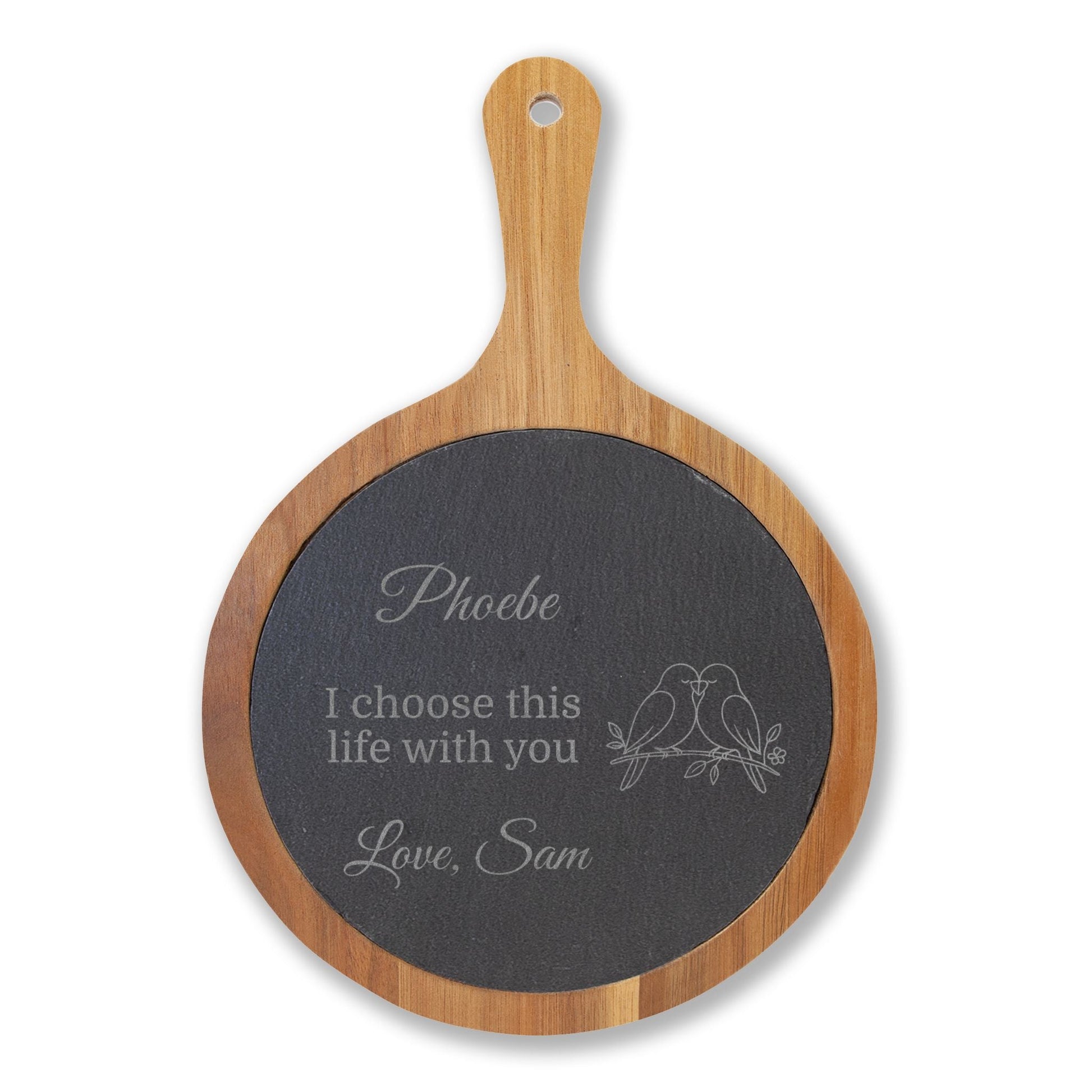 Personalized Lovebirds Charcuterie Board  Charcuterie Board Deeply Engraved