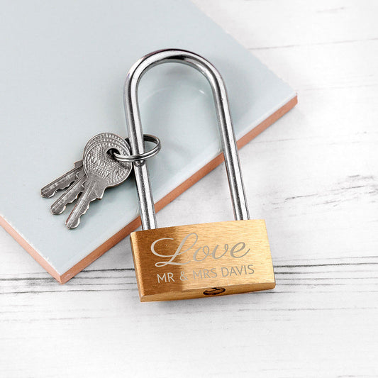 Personalized Lovers' Padlock  Keepsakes Deeply Engraved