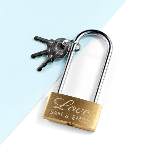 Personalized Lovers' Padlock  Keepsakes Deeply Engraved