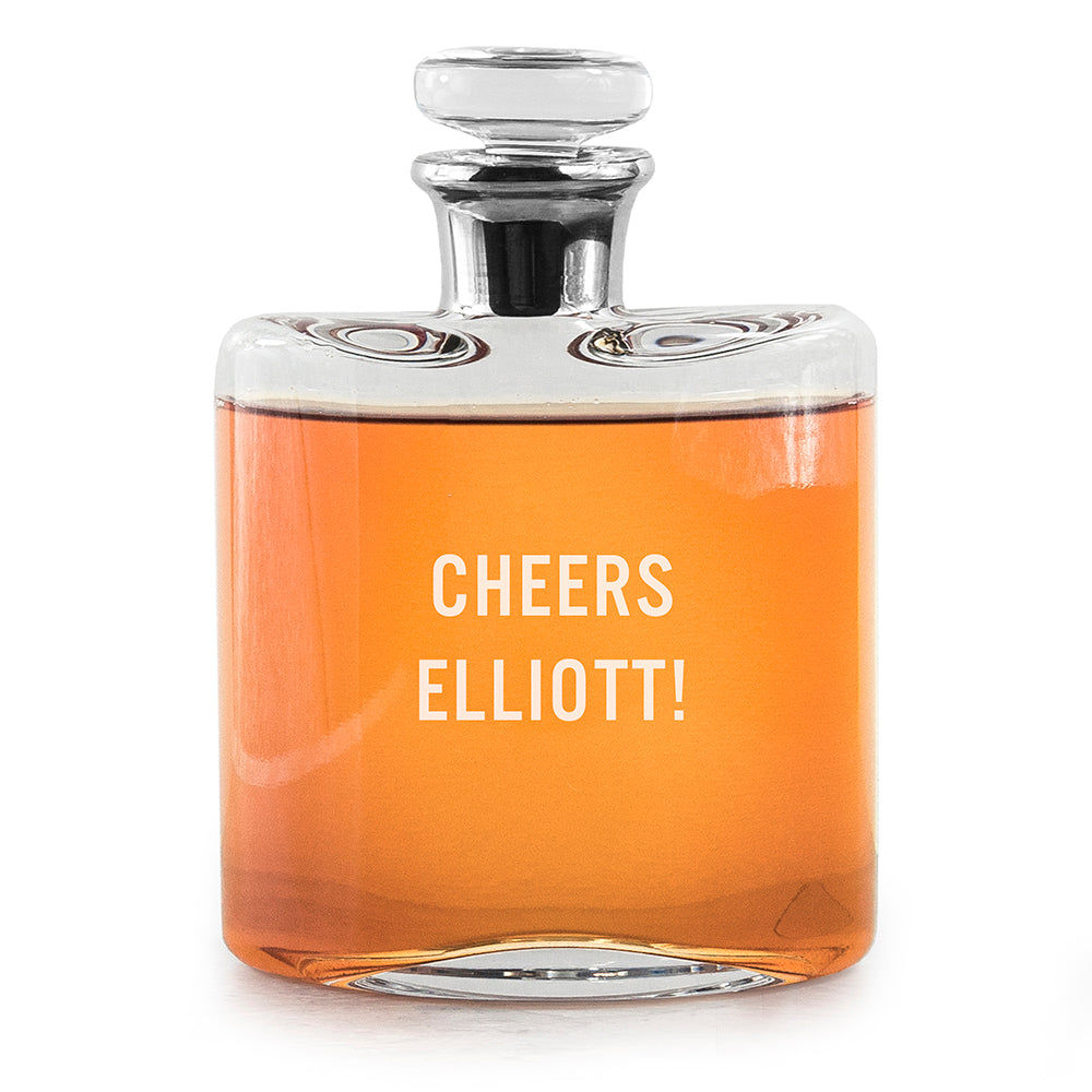Personalized LSA Platinum Necked Whisky Decanter  Decanters Deeply Engraved