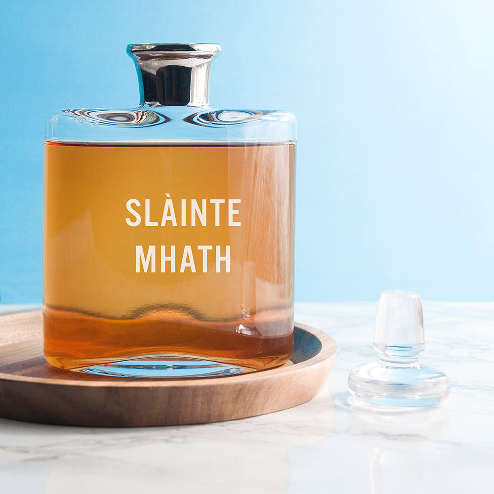 Personalized LSA Platinum Necked Whisky Decanter  Decanters Deeply Engraved