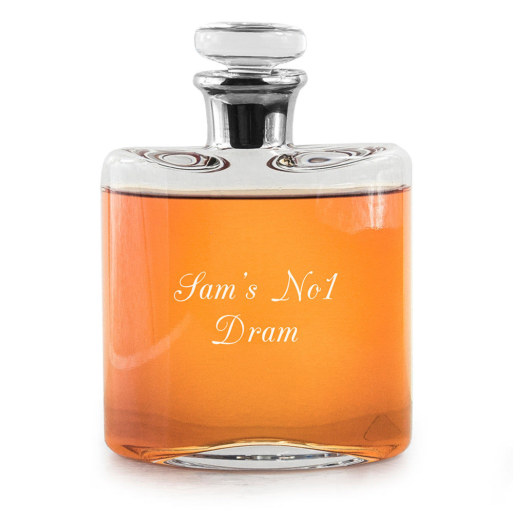 Personalized LSA Platinum Necked Whisky Decanter  Decanters Deeply Engraved