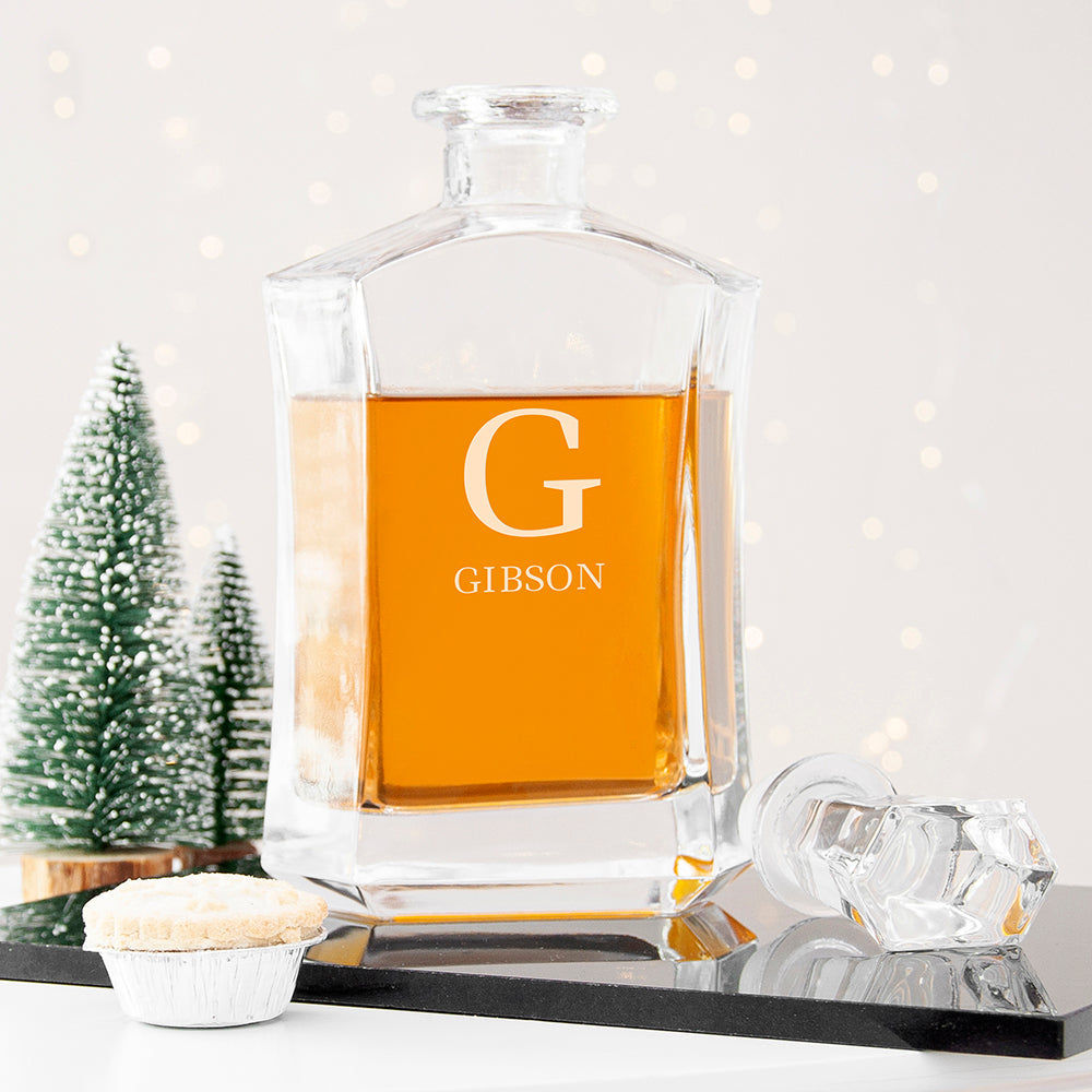 Personalized Luxury Monogram Decanter  Decanters Deeply Engraved