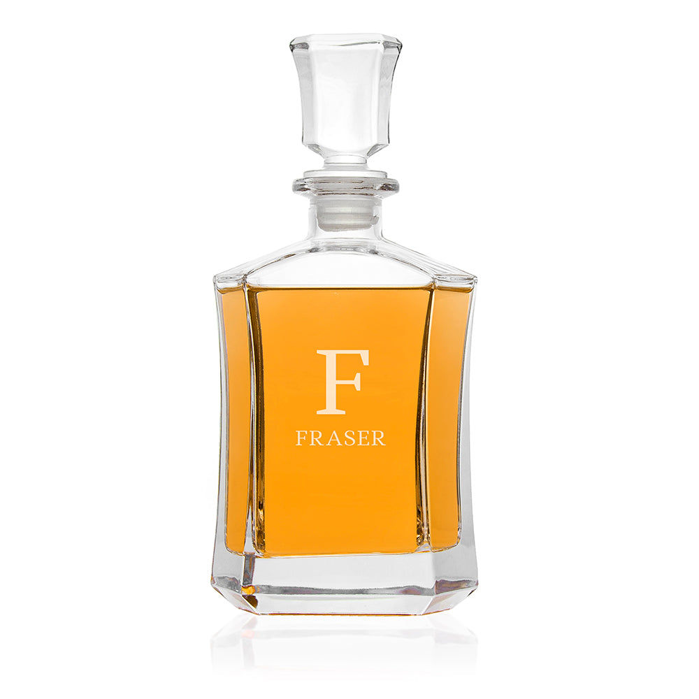 Personalized Luxury Monogram Decanter  Decanters Deeply Engraved