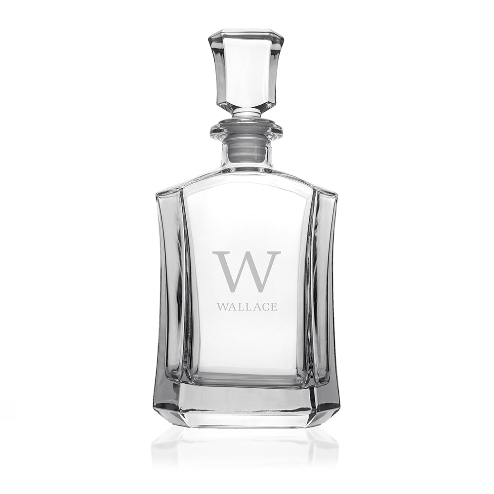 Personalized Luxury Monogram Decanter  Decanters Deeply Engraved