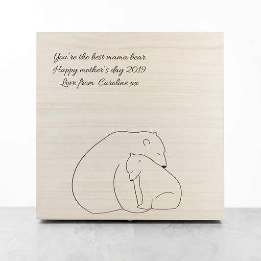 Personalized Mama Bear Keepsake Box  Keepsake Boxes Deeply Engraved