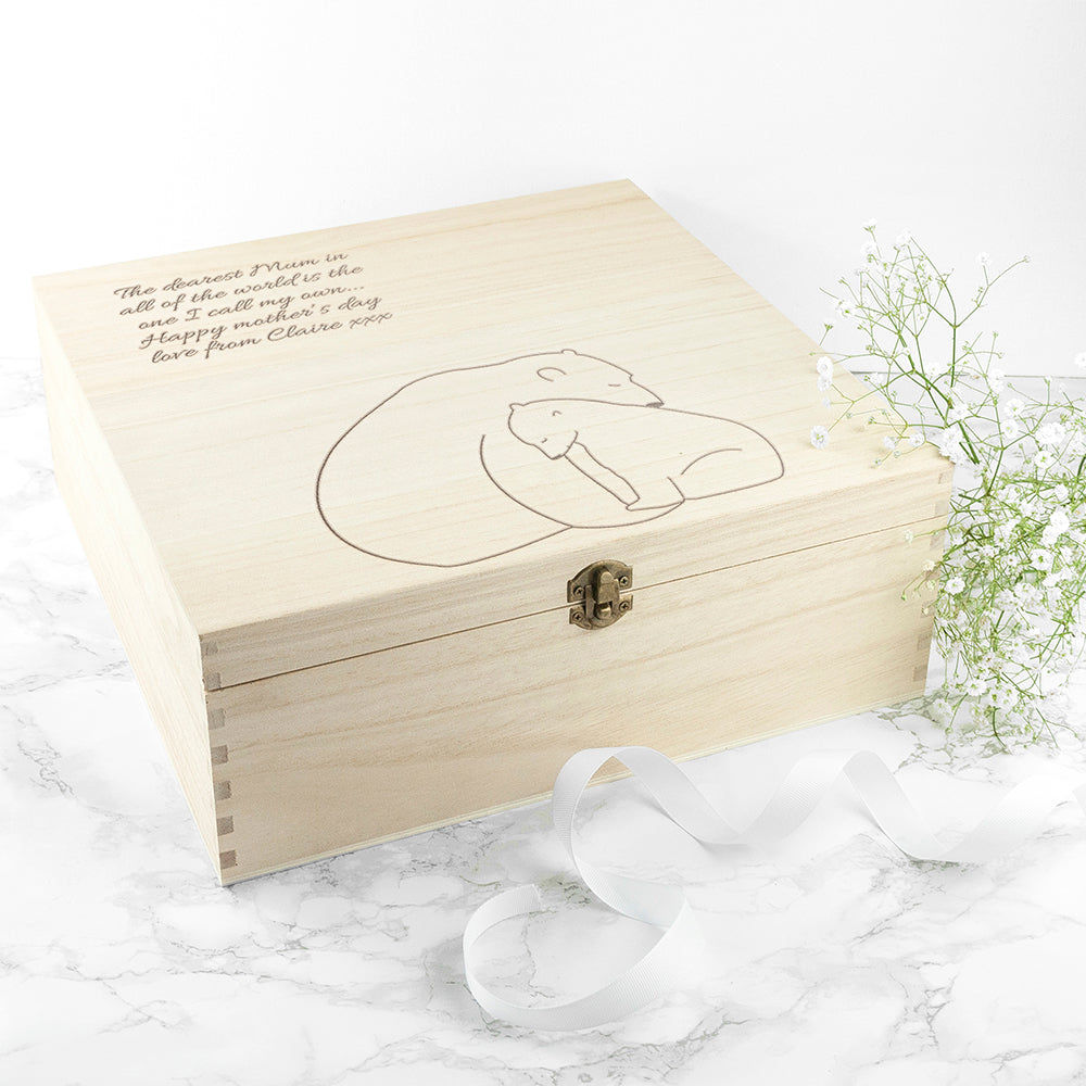 Personalized Mama Bear Keepsake Box  Keepsake Boxes Deeply Engraved