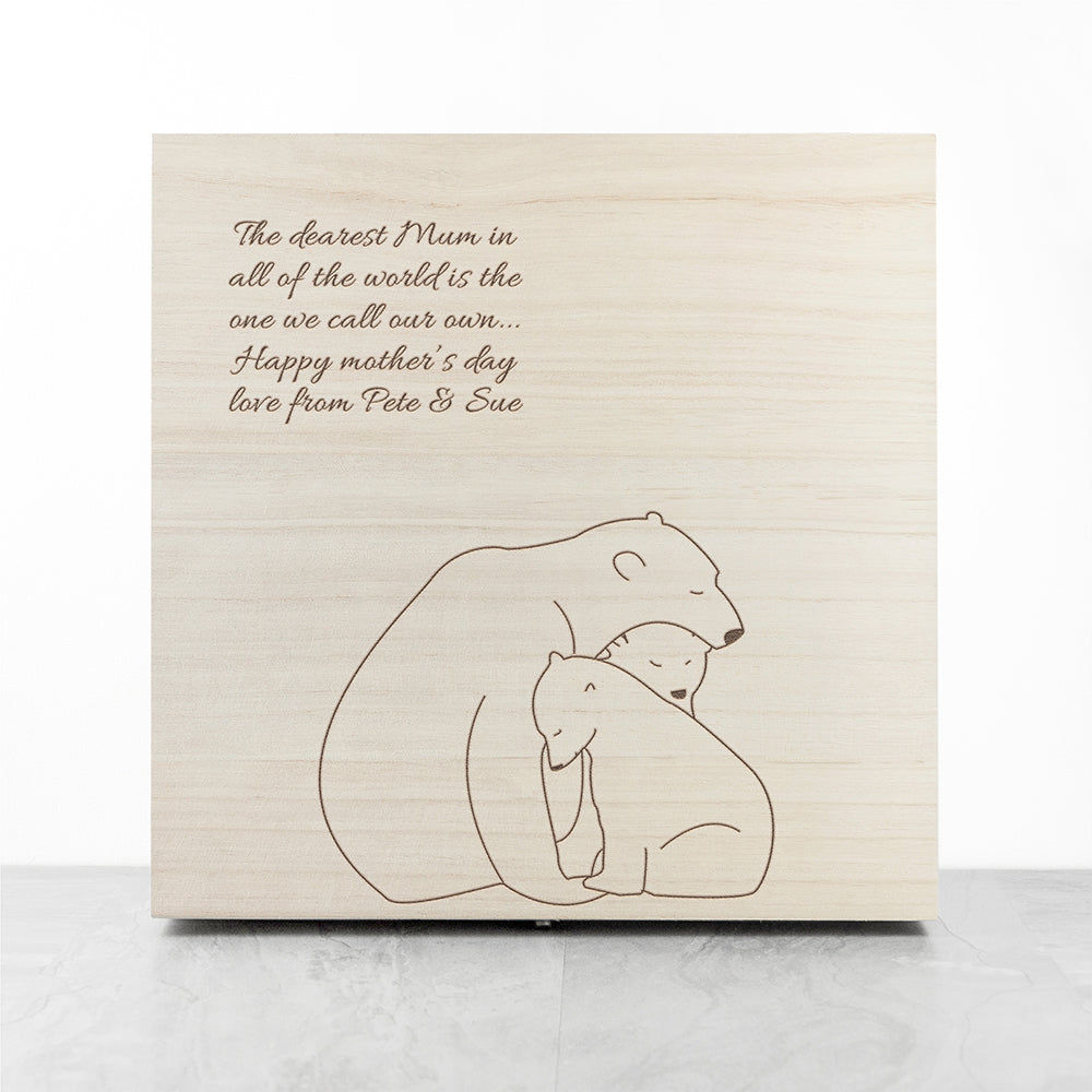 Personalized Mama Bear Keepsake Box  Keepsake Boxes Deeply Engraved