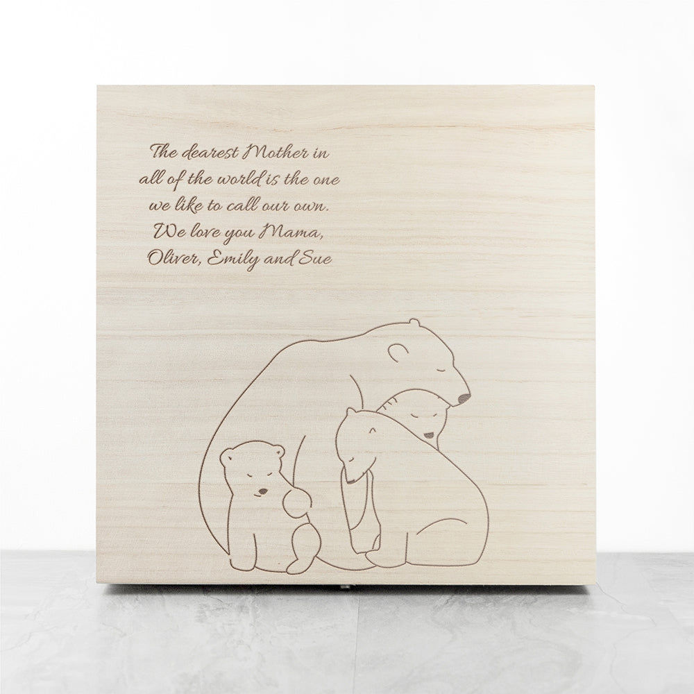 Personalized Mama Bear Keepsake Box  Keepsake Boxes Deeply Engraved