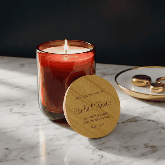 Personalized Memorial Scented Candle  Scented Candles Deeply Engraved