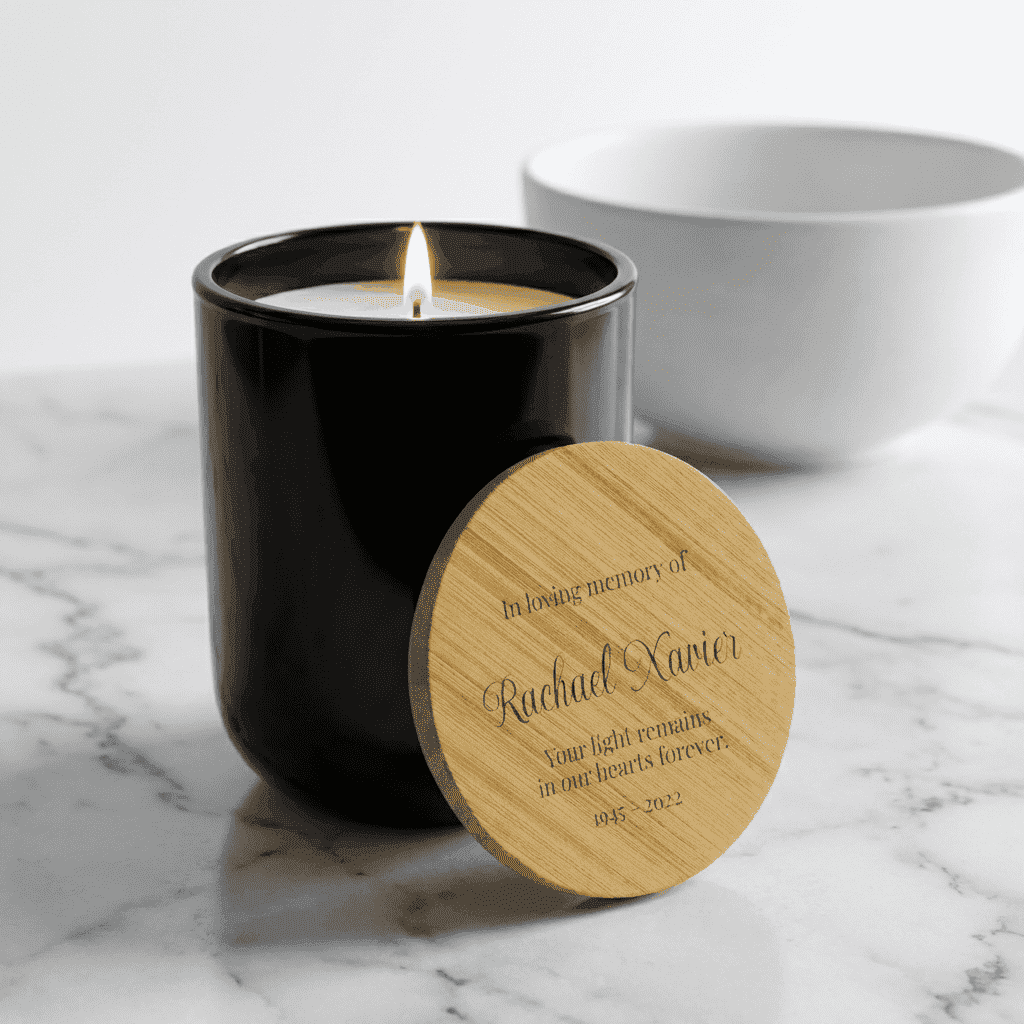 Personalized Memorial Scented Candle  Scented Candles Deeply Engraved