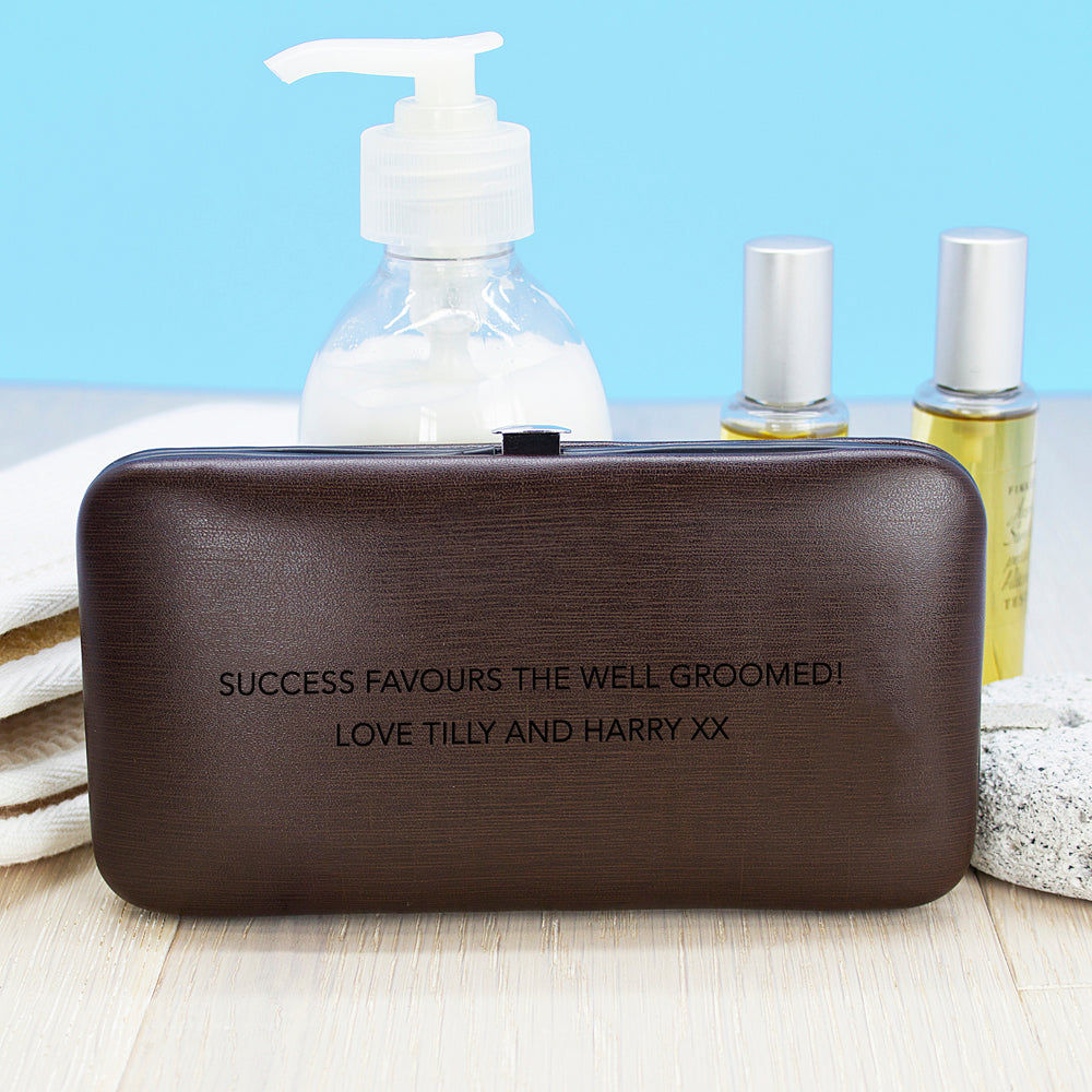 Personalized Men's 7 Piece Grooming Set  Men's Grooming Kits Deeply Engraved
