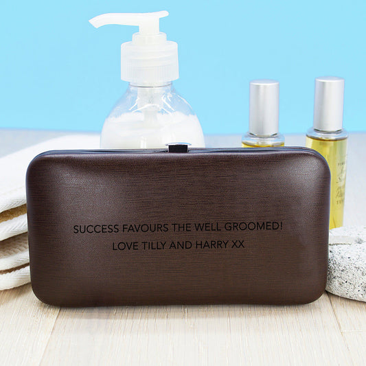 Personalized Men's 7 Piece Grooming Set  Men's Grooming Kits Deeply Engraved