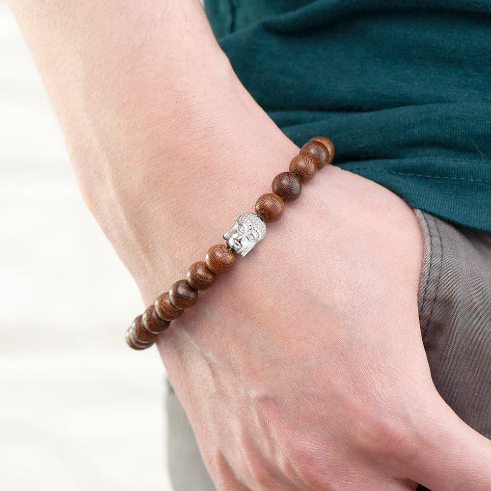 Personalized Men's Buddha Bracelet  Men's Bracelets Deeply Engraved