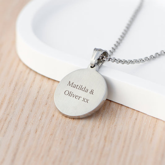 Personalized Men's Fleur-de-lis Pendant Necklace  Men's Necklaces Deeply Engraved