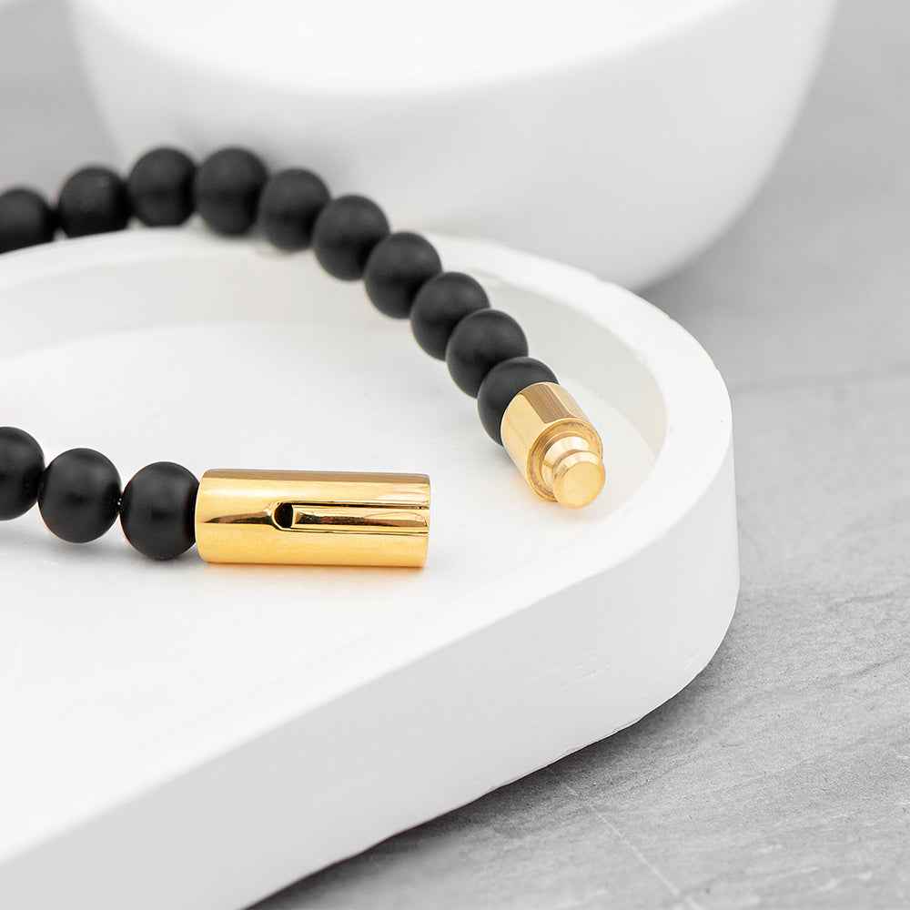Personalized Men's Golden Lion Bracelet  Men's Bracelets Deeply Engraved