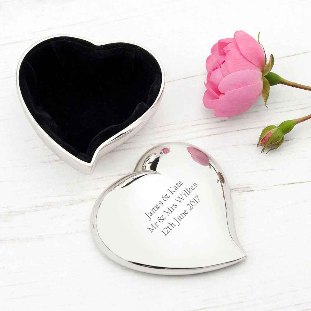 Personalized Miniature Heart Trinket Box  Trinket Boxes Deeply Engraved