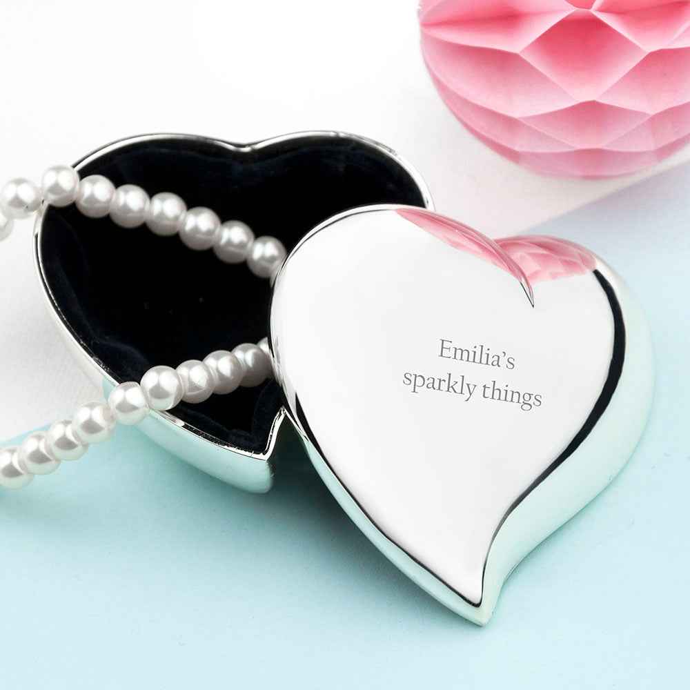 Personalized Miniature Heart Trinket Box  Trinket Boxes Deeply Engraved