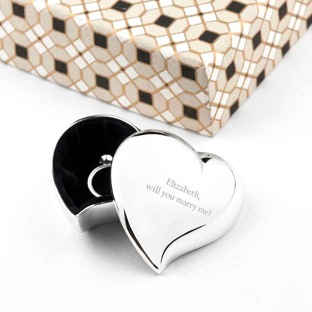 Personalized Miniature Heart Trinket Box  Trinket Boxes Deeply Engraved