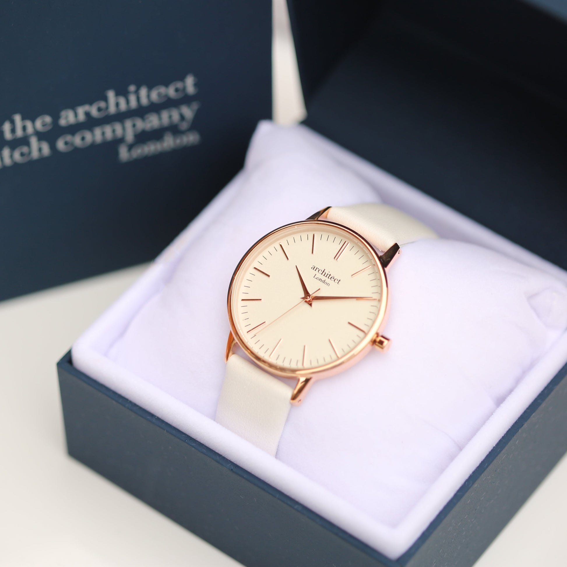 Personalized Minimalist Ladies Watch – White Strap  Ladies' Watches Deeply Engraved