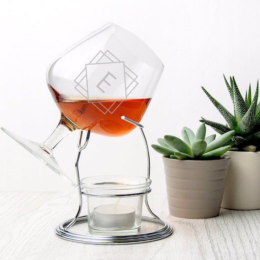 Personalized Monogram Brandy Warmer Set  Barware Deeply Engraved