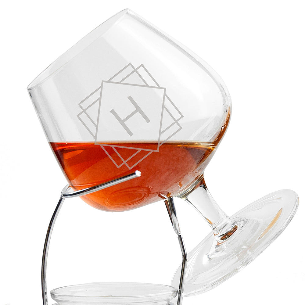 Personalized Monogram Brandy Warmer Set  Barware Deeply Engraved