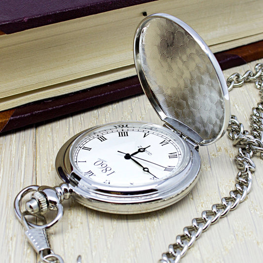 Personalized Monogram Groomsman Pocket Watch  Pocket Watches Deeply Engraved