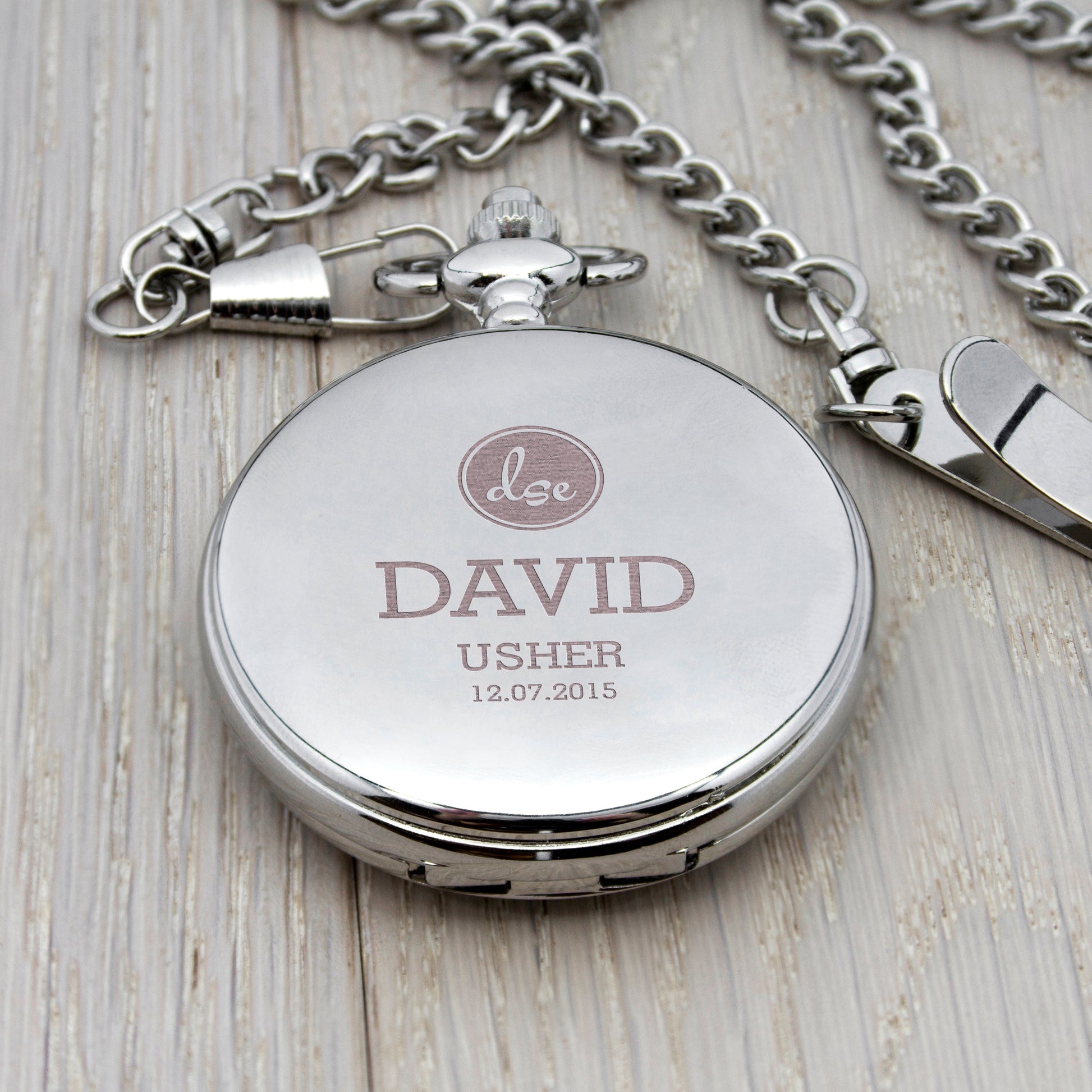 Personalized Monogram Groomsman Pocket Watch  Pocket Watches Deeply Engraved