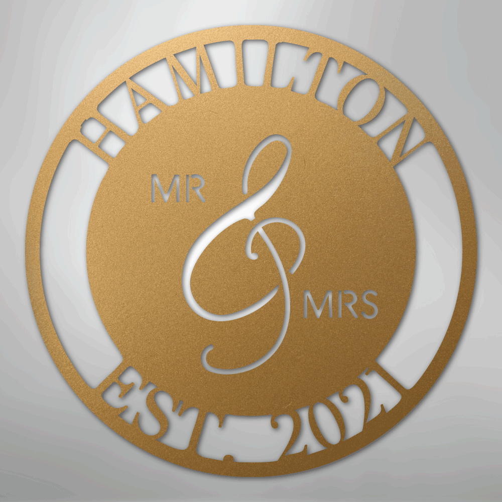 personalized-mr-and-mrs-family-name-metal-sign-wall-art-gold