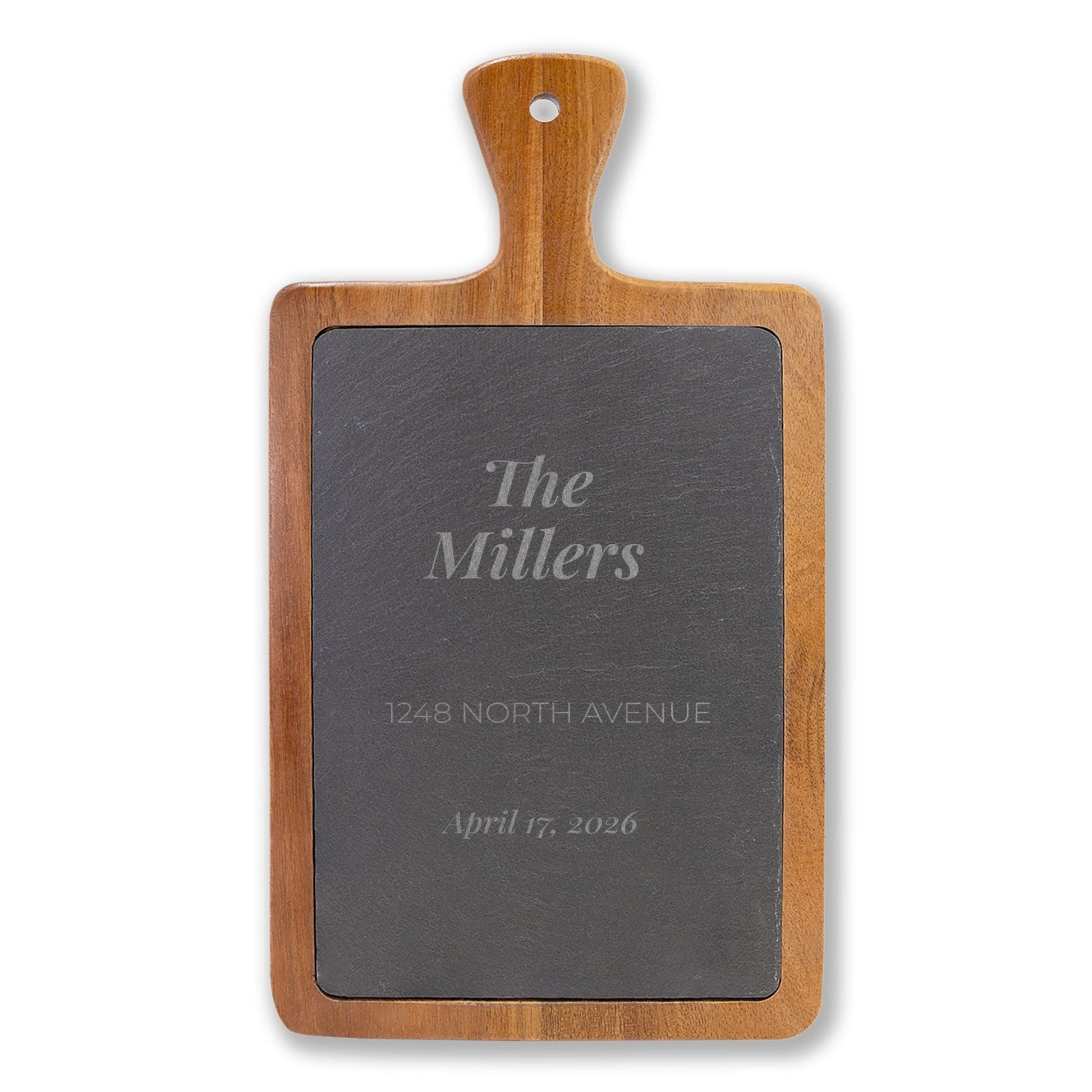 Personalized New Home Slate Charcuterie Board  Charcuterie Board Deeply Engraved